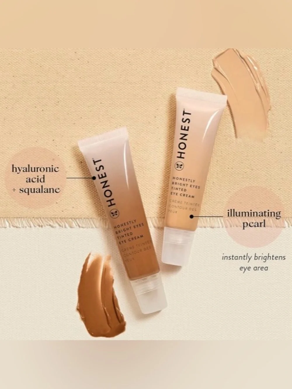 {Set of 3} HONEST Beauty Bright Eyes TINTED EYE CREAM, Terracotta - New in Box